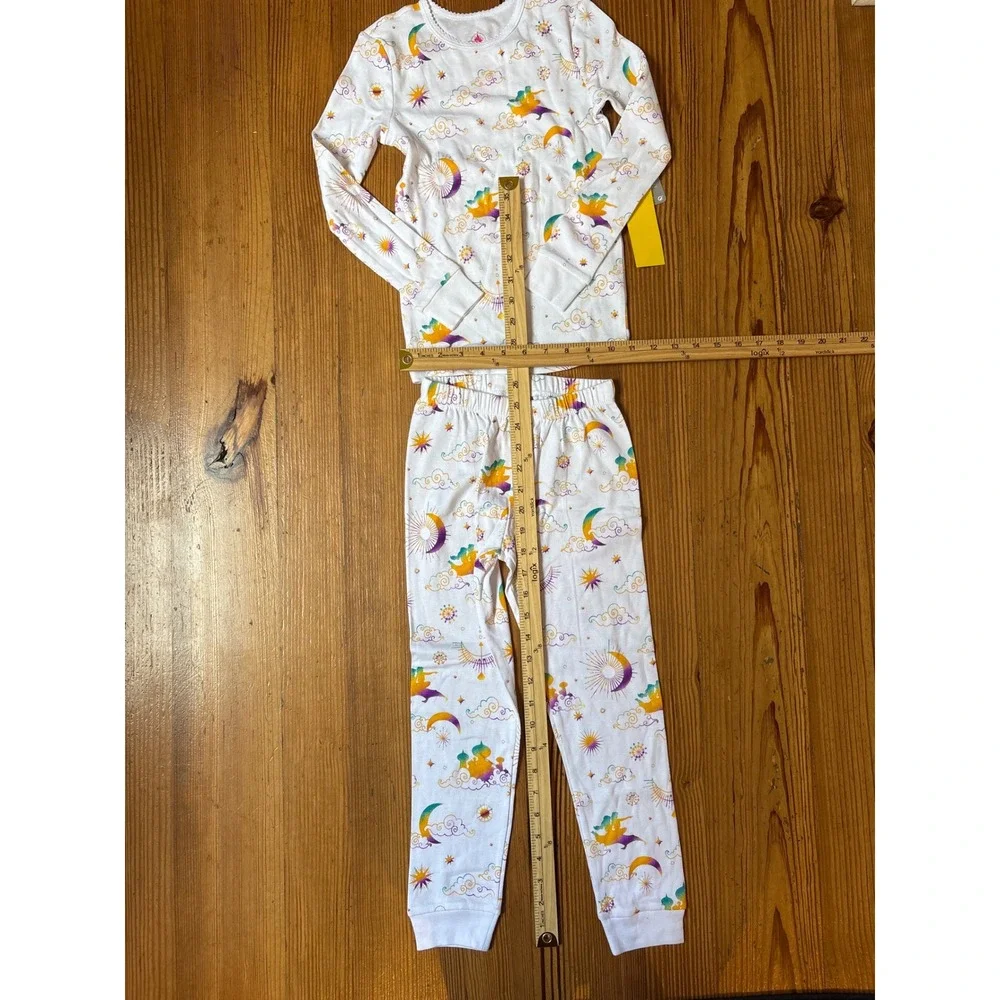 Disney Jasmine Aladdin Pajama Set Girls White Celestial Jasmine NWT SIZE 7